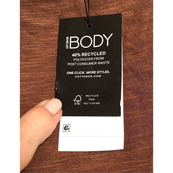 COTTON ON BODY - L Sz L Cropped Tank Top w/Crew Neck & Cut-In Sleeves CUTE & NWT - Picture 14 of 14